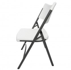 Maxchief Industrial Grade Contoured Folding Chair, White