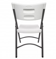 Maxchief Industrial Grade Contoured Folding Chair, White